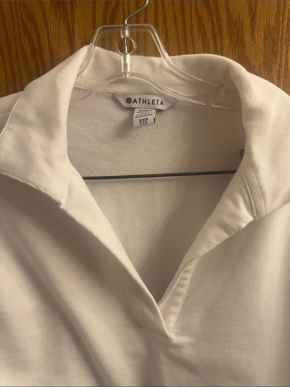 Athleta Cream Collared Cropped Pullover - Picture 3 of 8